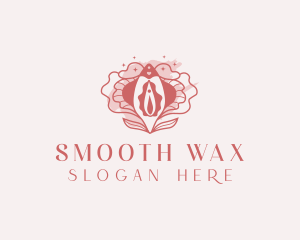 Feminine Vulva Flower logo design