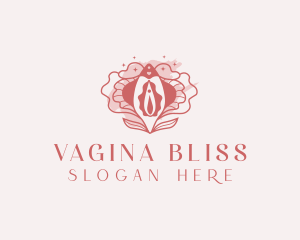 Vagina - Feminine Vulva Flower logo design