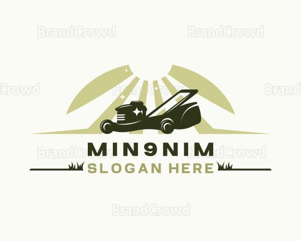 Lawn Mower Garden Cleaning Logo