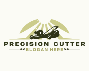 Lawn Mower Garden Cleaning logo design