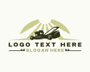 Emblem - Lawn Mower Garden Cleaning logo design
