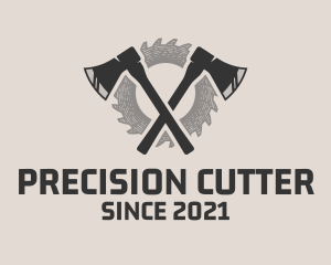 Lumberjack  Axe Cutter logo design