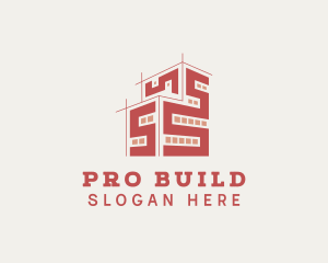 Geometric Building Structure logo design