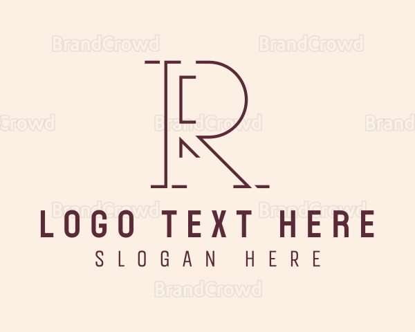 Outline Letter R Company Logo