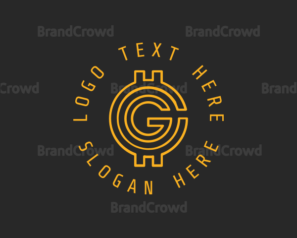 Gold Coin Letter G Logo