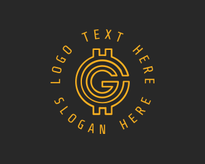 Software - Gold Coin Letter G logo design