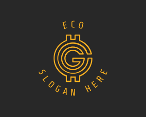 Gold Coin Letter G  Logo