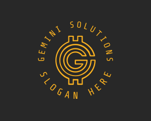 Gold Coin Letter G  logo design