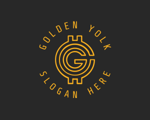 Gold Coin Letter G  logo design