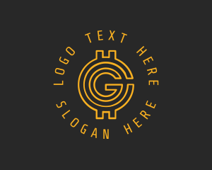 Gold Coin Letter G  Logo