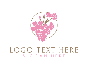 Cherry Tree - Spring Flower Season logo design