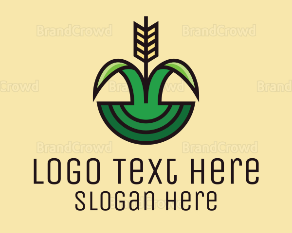 Organic Rice Field Logo