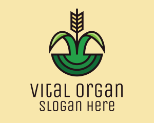 Organic Rice Field  logo design