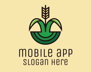 Crop - Organic Rice Field logo design