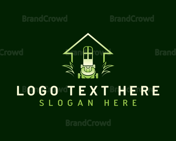 Garden Lawn Mower Logo