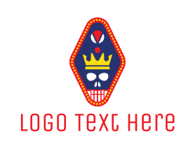 Taqueria - Crown Skull Pendant logo design