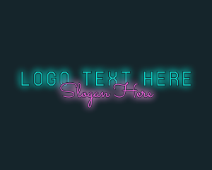 Neon Nightlife Rave Logo