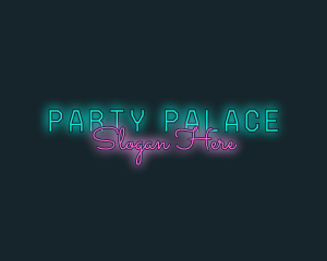 Neon Nightlife Rave logo design