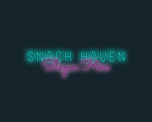 Neon Nightlife Rave logo design