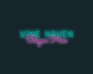 Neon Nightlife Rave logo design