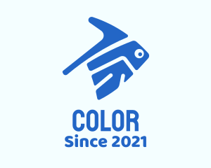 Pet Shop - Blue Angelfish Aquarium logo design