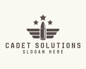 Cadet - Army Bullet Wings logo design