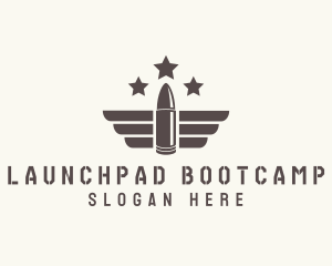 Bootcamp - Army Bullet Wings logo design