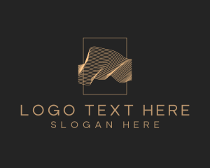 Elegant - Luxury Aesthetic Wave logo design