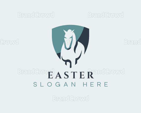 Equine Horse Shield Logo