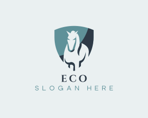 Equine Horse Shield Logo