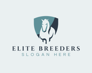 Equine Horse Shield logo design