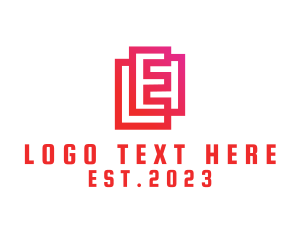 Tiling - Professional Business Letter E logo design