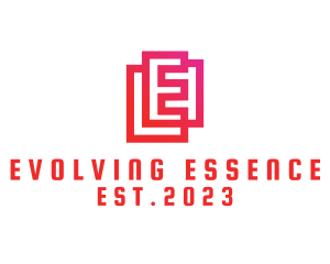 Professional Business Letter E logo design