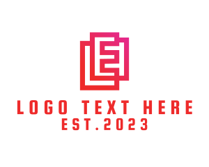 Professional - Professional Business Letter E logo design