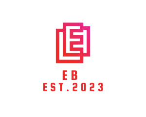 Professional Business Letter E logo design