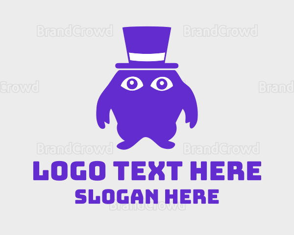 Purple Top Hat Monster Logo