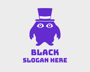 Purple Top Hat Monster logo design