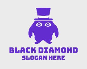 Purple Top Hat Monster logo design