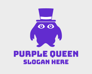 Purple Top Hat Monster logo design