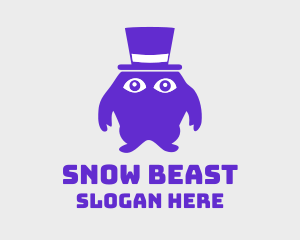 Purple Top Hat Monster logo design