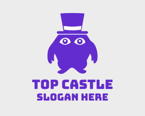 Purple Top Hat Monster logo design