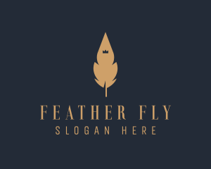 Feather Crown Writing Stationery  logo design