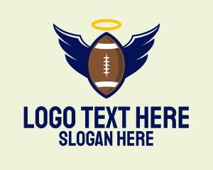 Football - Angel Football Wings logo design