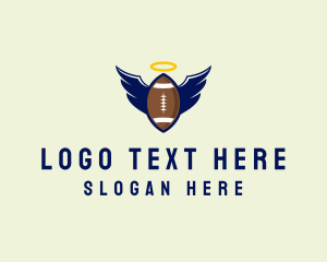 Football Championship - Angel Football Wings logo design