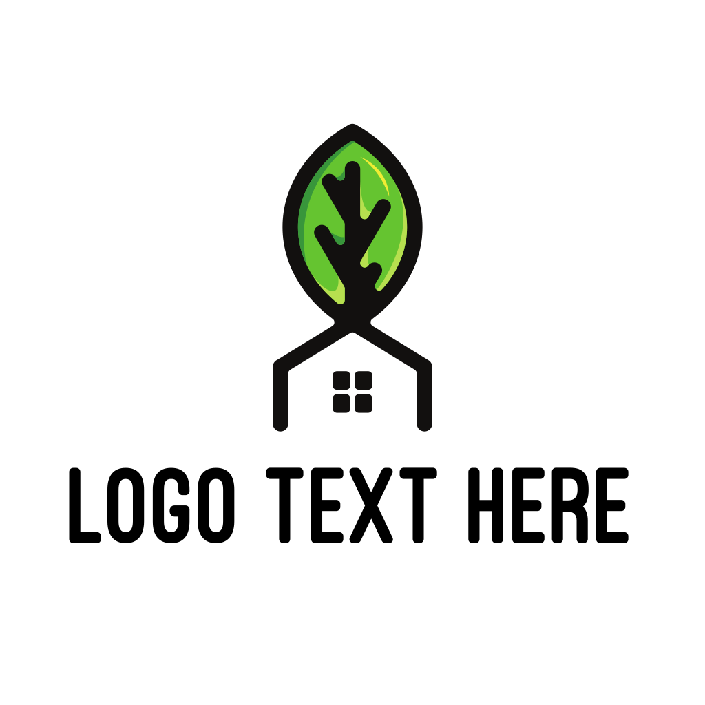 Plant Leaf House Logo BrandCrowd Logo Maker   Insta Square