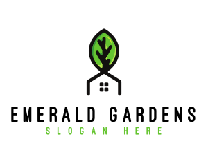 Plant Leaf House logo design