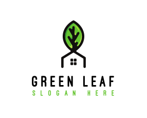 Plant Leaf House logo design