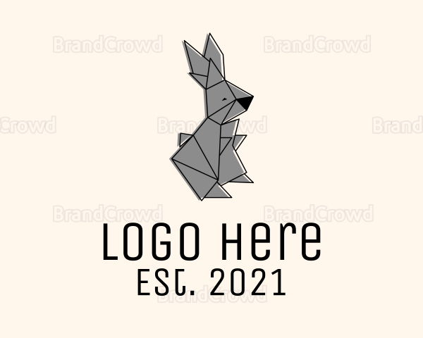 Geometric Pet Bunny Logo