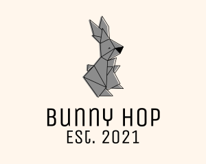 Geometric Pet Bunny  logo design