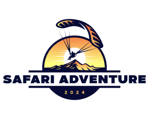 Paragliding Parachute Adventure logo design